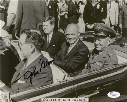 John Glenn Signed 8x10 Cocoa Beach Parade Photo (JSA)